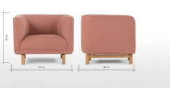 Butaca Becca – Rosa Empolvado