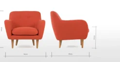 Butaca Dylan – Naranja Revival