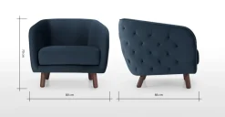 Butaca Esther – Azul Zafiro