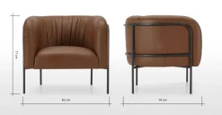 Butaca Gabe – Cuero Marrón Aspen