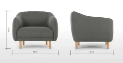 Butaca Haring – Gris Oscuro