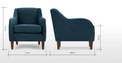 Butaca Helena – Azul Cerceta