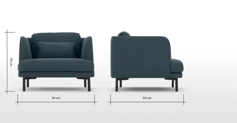 Butaca Herman – Azul Egeo