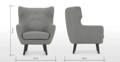 Butaca Hollis – Gris Montaña