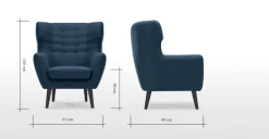 Butaca Kubrick – Azul Oscuro