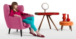 Butaca Kubrick – Rosa Chicle Con Botones de Colores