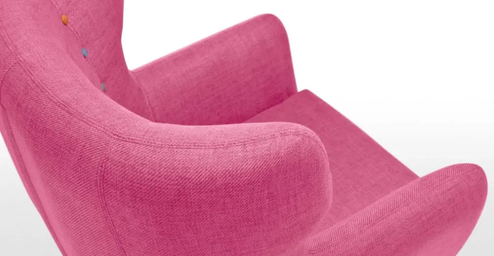 Butaca Kubrick – Rosa Chicle Con Botones de Colores