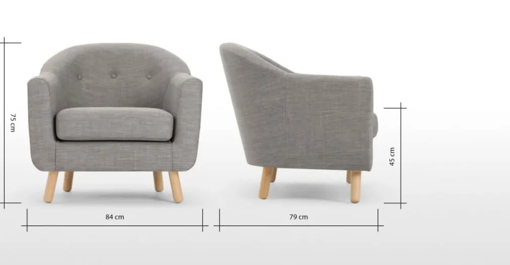 Butaca Lottie – Gris Tiza