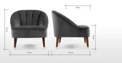 Butaca Margot – Gris Estaño