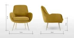 Butaca Moby – Dorado Vintage