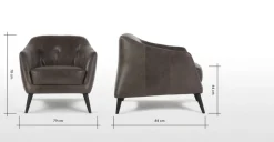 Butaca Nevada – Cuero Gris Vintage