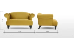 Butaca para 2 Claudia – Ocre