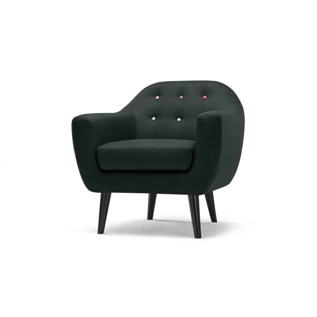 Butaca Ritchie – Gris Antracita Con Botones de Colores