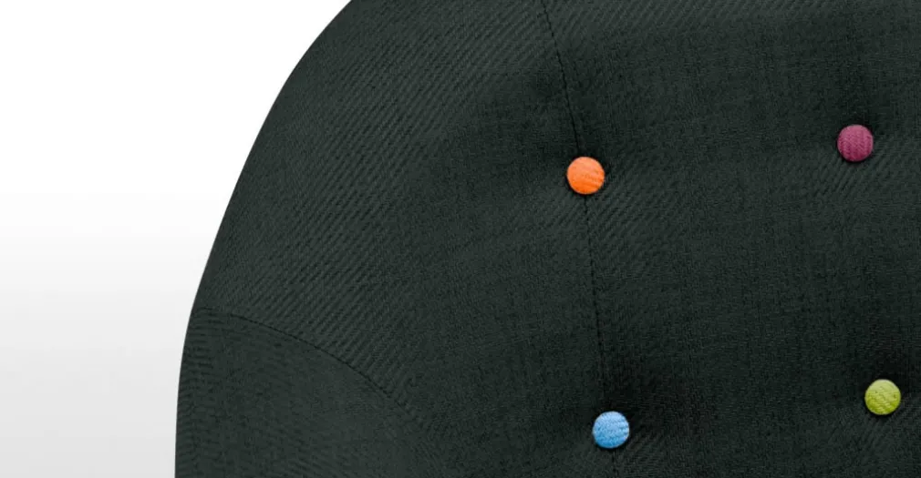 Butaca Ritchie – Gris Antracita Con Botones de Colores