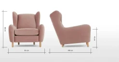 Butaca Rubens – Rosa Vintage