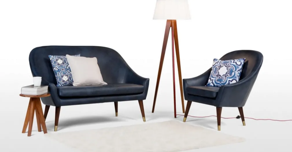 Butaca Seattle – Cuero Azul Oxford