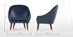 Butaca Seattle – Cuero Azul Oxford