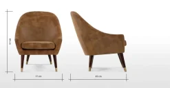 Butaca Seattle – Cuero Canela Claro