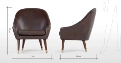 Butaca Seattle – Cuero Marrón Oxford