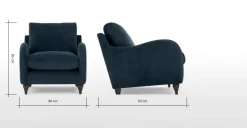 Butaca Sofía – Afelpado Índigo