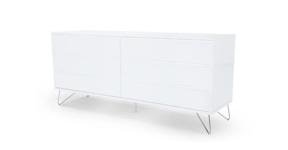 Cómoda Ancha Elona – Blanco Brillante