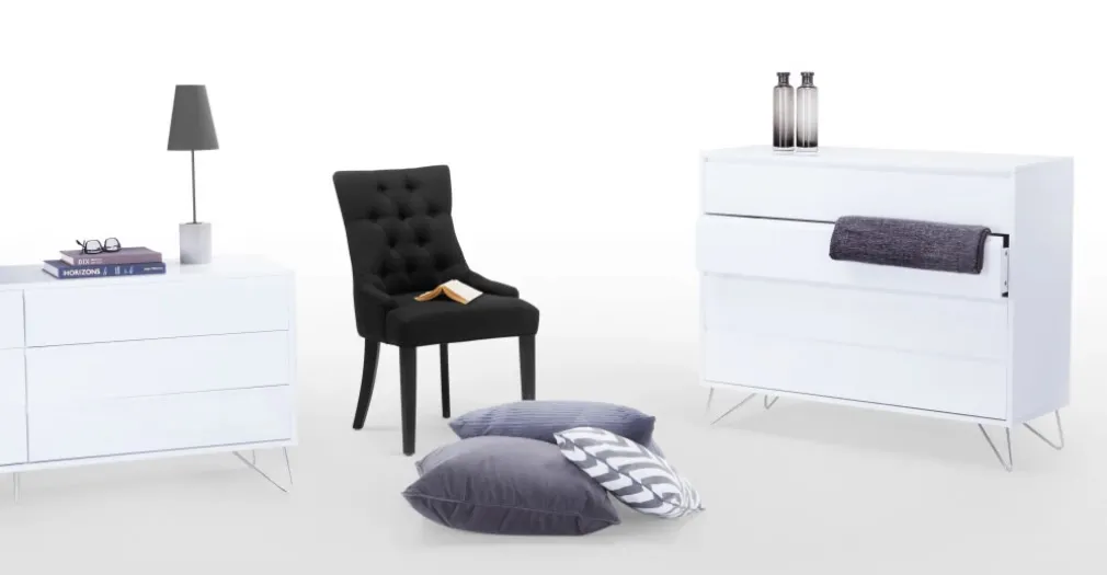 Cómoda Ancha Elona – Blanco Brillante