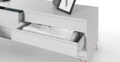 Cómoda Ancha Elona – Gris y Cobre