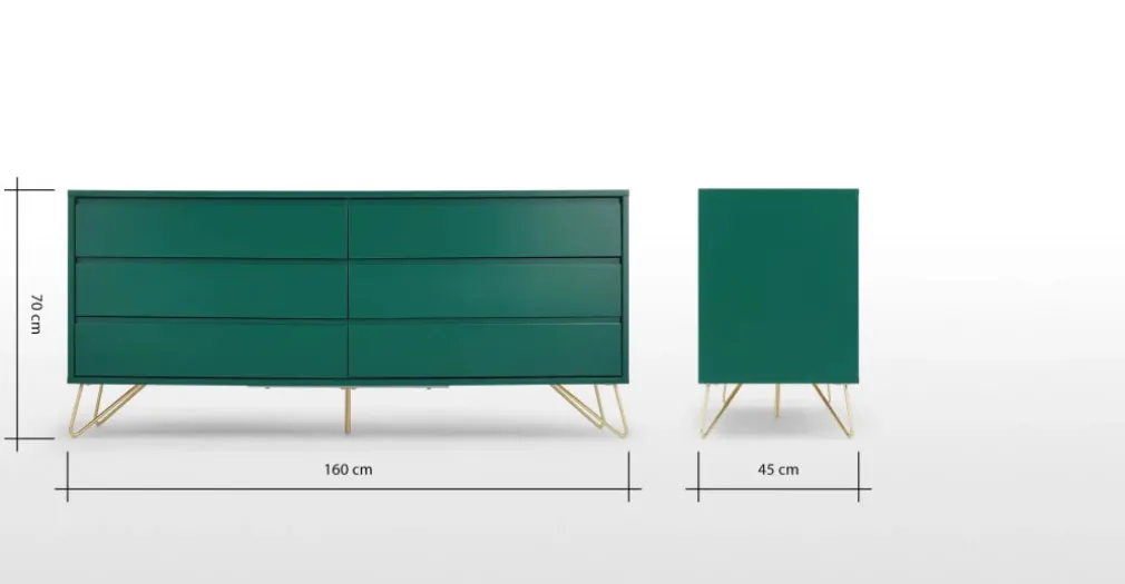 Cómoda Ancha Elona – Verde Inglés