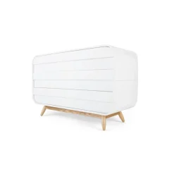 Cómoda Ancha Esme – Blanco y Fresno