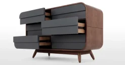 Cómoda Ancha Esme – Fresno Oscuro y Gris