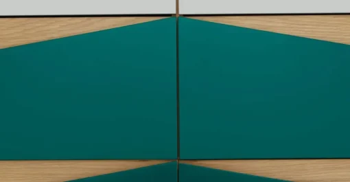 Cómoda Ancha Louis – Roble y Verde