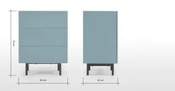 Cómoda Mino – Azul Cerceta y Roble