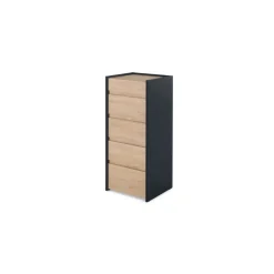 Cómoda Stu – Efecto Roble y Azul Océano