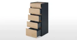 Cómoda Stu – Efecto Roble y Azul Océano