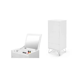 Cómoda Tocador Elona – Blanco Brillante