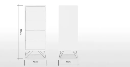 Cómoda Tocador Elona – Blanco Brillante