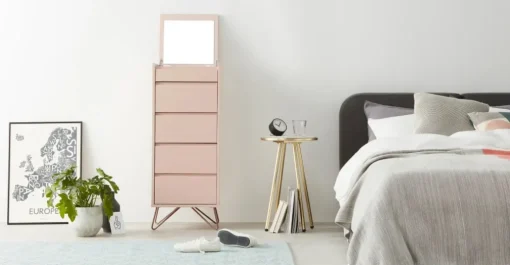 Cómoda Tocador Elona – Rosa Empolvado