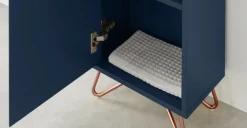 Columna para baño Elona – Azul oscuro y cobre