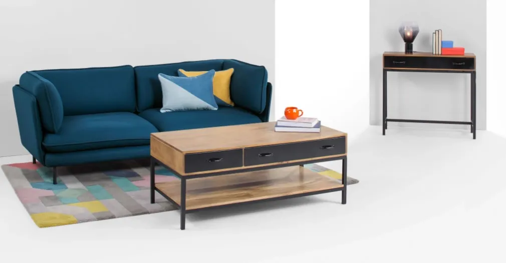 Consola Lomond – Madera de mango y negro