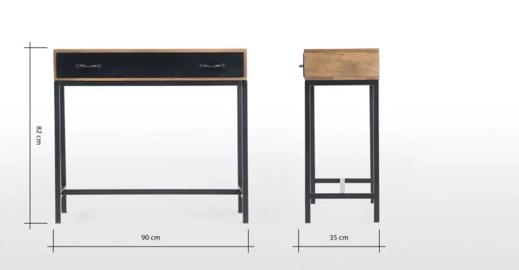 Consola Lomond – Madera de mango y negro