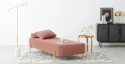 Diván Asare – Rosa y Acero Inoxidable