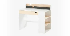 Escritorio Baker School con Estantes – Blanco