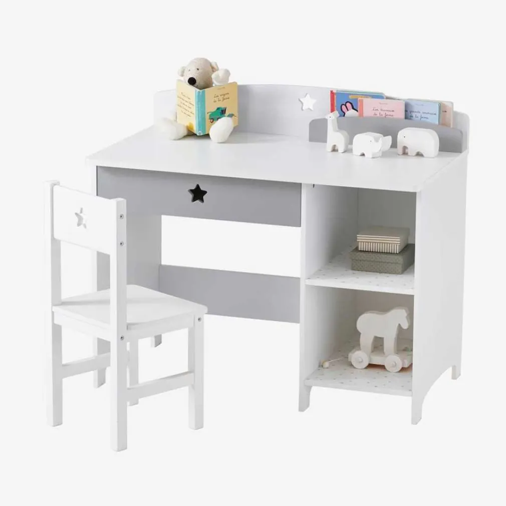 Escritorio Bellamy School – Blanco y Gris