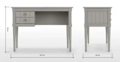 Escritorio Compacto Vintage Bourbon – Gris