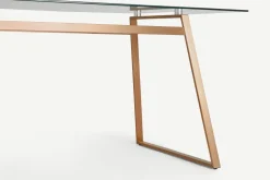 Escritorio Rectangular Haku – Cobre y Cristal