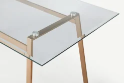 Escritorio Rectangular Haku – Cobre y Cristal