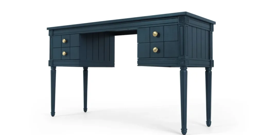 Escritorio Vintage Bourbon – Azul oscuro