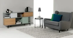 Estantería baja Fowler – Roble multicolor