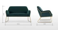 Frame Loveseat – Azul Petróleo