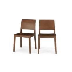 Juego de 2 sillas de comedor Keaton – Nogal